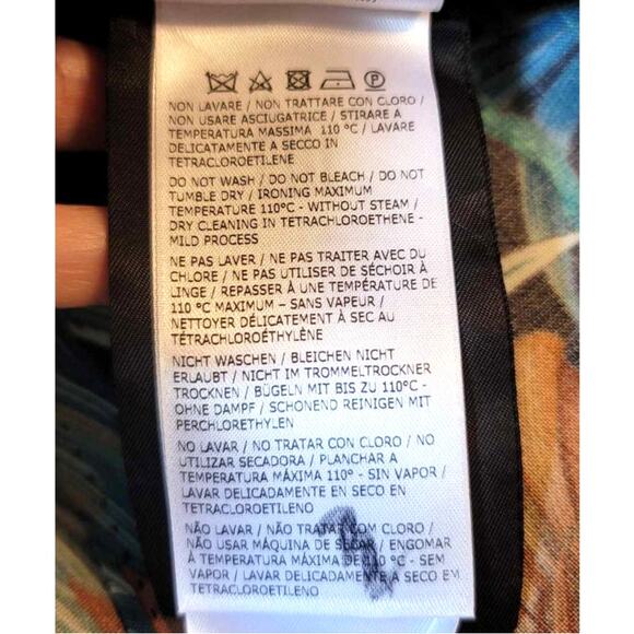 Ferragamo Azure Womens Floral Printed Short Sleeve Mohair Blend Blazer 40 NWOT - Picture 6 of 14